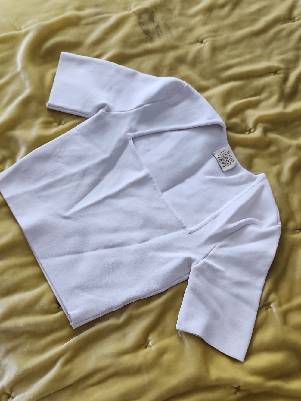 Torn By Ronny Kobo Cropped Top Size Xs
